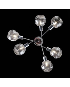 SLE155102-06 Люстра потолочная Хром/Дымчатый E14 6*60W GENTORE-foto3