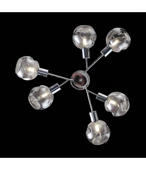 SLE155102-06 Люстра потолочная Хром/Дымчатый E14 6*60W GENTORE-foto3