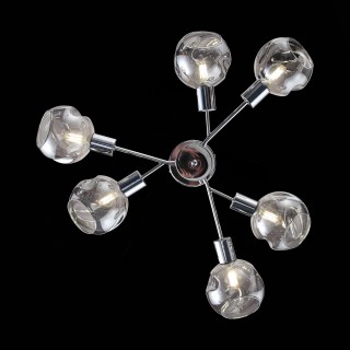 SLE155102-06 Люстра потолочная Хром/Дымчатый E14 6*60W GENTORE-foto3