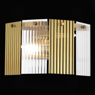 SLE1123-301-02 Светильник настенный Латунь/Золотистый, Прозрачный E14 2*40W TRESA-foto4