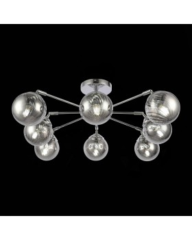 SLE102202-08 Люстра потолочная Хром/Дымчатый E14 8*40W FASIA-foto7