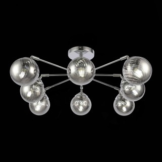 SLE102202-08 Люстра потолочная Хром/Дымчатый E14 8*40W FASIA-foto7