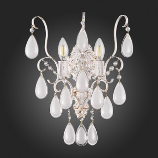 SLE160301-02 Светильник настенный Золотистый/Белый матовый E14 2*60W MAGONZA-foto6