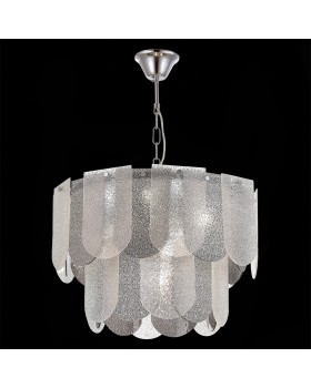 SLE1125-103-07 Светильник подвесной Хром/Прозрачно-Дымчатый E14 7*40W ERZO-foto4