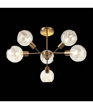 SLE155302-06 Люстра потолочная Античная медь/Янтарный E14 6*60W GENTORE-foto19