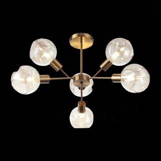 SLE155302-06 Люстра потолочная Античная медь/Янтарный E14 6*60W GENTORE-foto19