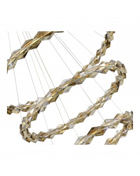 SL6009.203.03 Люстра подвесная ST-Luce Хром/Прозрачный,Янтарный LED 1*75W 3000K DIAMANTA-foto3