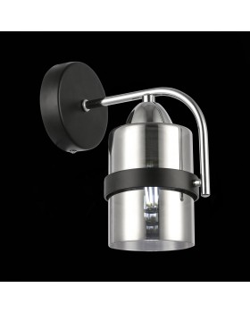 SLE102001-01 Бра Черный, Хром/Дымчатый E27 1*40W FIUMO-foto3