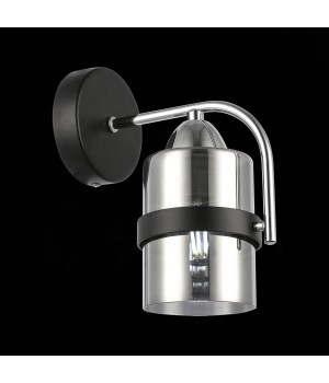 SLE102001-01 Бра Черный, Хром/Дымчатый E27 1*40W FIUMO-foto3