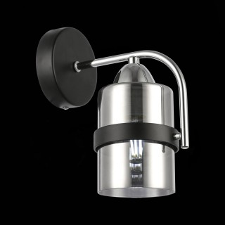 SLE102001-01 Бра Черный, Хром/Дымчатый E27 1*40W FIUMO-foto3