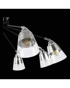 SLE102902-08 Люстра потолочная Черный, Хром/Прозрачный E27 8*40W LIRINO-foto6