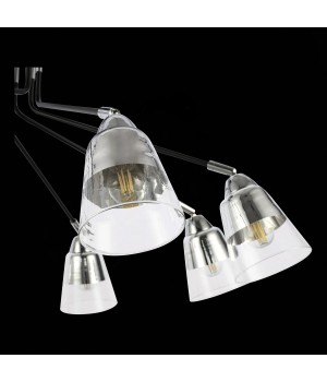 SLE102902-08 Люстра потолочная Черный, Хром/Прозрачный E27 8*40W LIRINO-foto6