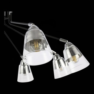 SLE102902-08 Люстра потолочная Черный, Хром/Прозрачный E27 8*40W LIRINO-foto6