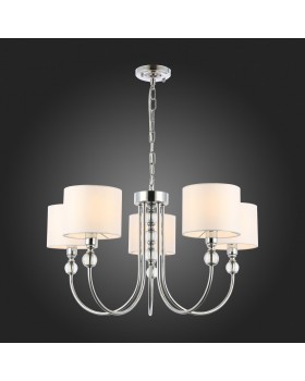 SLE111103-05 Светильник подвесной Хром/Белый E14 5*40W LINNA-foto7