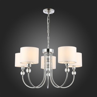 SLE111103-05 Светильник подвесной Хром/Белый E14 5*40W LINNA-foto7