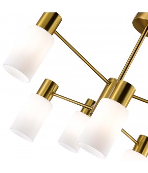 SLE1139-302-06 Люстра потолочная Латунь/Белый E14 6*60W GESSI-foto3