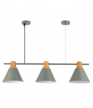 SLE125113-03 Светильник подвесной Серый/Серый, Светлое дерево E14 3*40W MODICA-foto2
