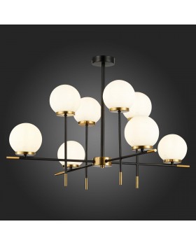 SL1203.412.08 Люстра потолочная ST-Luce Черный, Латунь/Белый E27 8*60W LIMANO-foto5