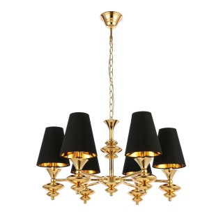 SL1137.203.06 Люстра подвесная Французское золото/Черный E14 6*40W RIONFO-foto2