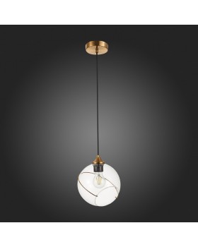 SLE103103-01 Светильник потолочный Золотистый/Прозрачный E27 1*60W SATTURO-foto6