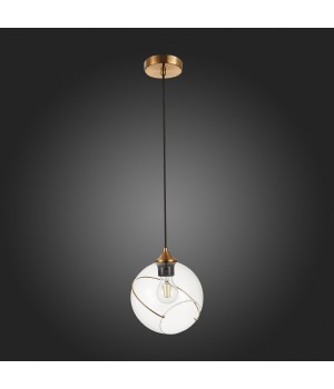 SLE103103-01 Светильник потолочный Золотистый/Прозрачный E27 1*60W SATTURO-foto6