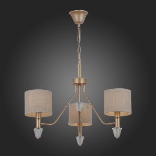 SLE107003-03 Люстра подвесная Золотистый/Бежевый E14 3*40W VILEDE-foto3