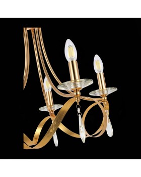 SLE120213-05 Светильник подвесной Французское золото E14 5*40W FILATTA-foto6