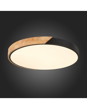 SLE200942-01 Светильник потолочный Черный, Светлое дерево/Белый LED 1*45W 3000K/4000K/6000K FESTA-foto4