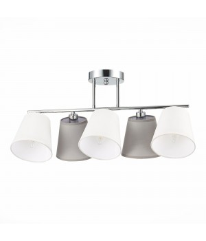 SLE300402-05 Люстра потолочная хром/белый, серый E14 5*40W PRATO-foto2