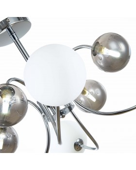 SLE220912-08 Люстра потолочная Хром/Белый, Дымчатый G9 8*5W FORMAE-foto3