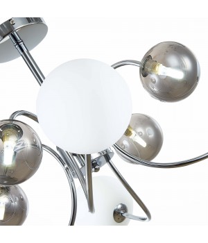 SLE220912-08 Люстра потолочная Хром/Белый, Дымчатый G9 8*5W FORMAE-foto3