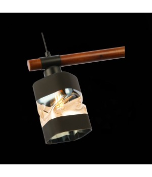 SLE114403-03 Светильник подвесной Черный, Темное дерево/Черный, Прозрачный, Янтарный E27 3*60W ABIRITTO-foto6