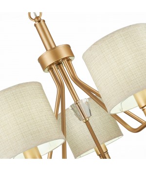 SLE107003-05 Люстра подвесная Золотистый/Бежевый E14 5*40W VILEDE-foto10