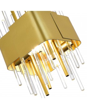 SL1633.203.04 Люстра подвесная ST-Luce Матовое золото/Матовое золото,Прозрачный E14 4*40W OLVERA-foto4