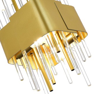 SL1633.203.04 Люстра подвесная ST-Luce Матовое золото/Матовое золото,Прозрачный E14 4*40W OLVERA-foto4