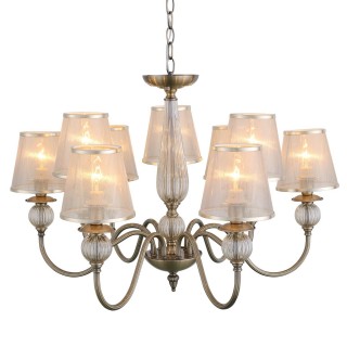 SL185.303.09 Люстра подвесная, потолочная Бронза, Прозрачный/Бежевый, Бронза E14 9*40W GRAZIA-foto10