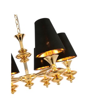 SL1137.203.06 Люстра подвесная Французское золото/Черный E14 6*40W RIONFO-foto3