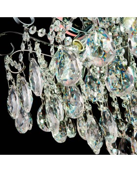 SLE160002-06 Светильник потолочный Хром/Прозрачный E14, LED 6+1*40/6(подсветка)W LITERO-foto4