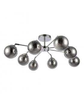 SLE102202-08 Люстра потолочная Хром/Дымчатый E14 8*40W FASIA-foto2