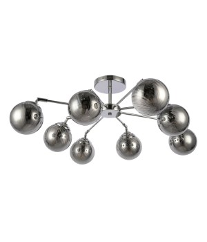 SLE102202-08 Люстра потолочная Хром/Дымчатый E14 8*40W FASIA-foto2