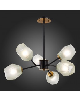 SLE205102-06 Люстра потолочная Латунь, Черный/Белый E27 6*60W TERRAMO-foto5