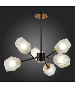 SLE205102-06 Люстра потолочная Латунь, Черный/Белый E27 6*60W TERRAMO-foto5