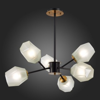 SLE205102-06 Люстра потолочная Латунь, Черный/Белый E27 6*60W TERRAMO-foto5