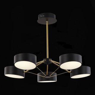 SLE6005-402-05 Светильник потолочный Черный/Черный LED 5*10W VALLE-foto5