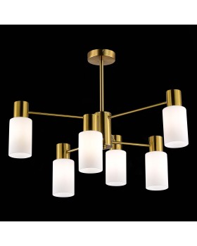 SLE1139-302-06 Люстра потолочная Латунь/Белый E14 6*60W GESSI-foto4