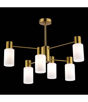 SLE1139-302-06 Люстра потолочная Латунь/Белый E14 6*60W GESSI-foto4