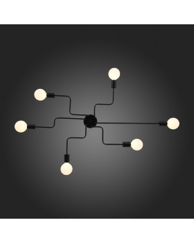SL419.442.06 Люстра потолочная Черный E27 6*60W ANO-foto13