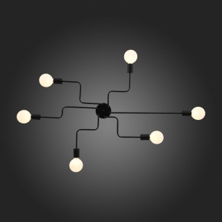 SL419.442.06 Люстра потолочная Черный E27 6*60W ANO-foto13