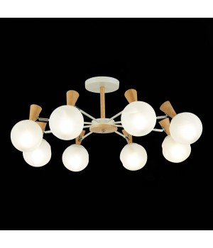 SLE220702-08 Люстра потолочная Белый, Светлое дерево/Белый E14 8*40W CATANIA-foto4