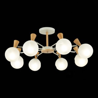 SLE220702-08 Люстра потолочная Белый, Светлое дерево/Белый E14 8*40W CATANIA-foto4